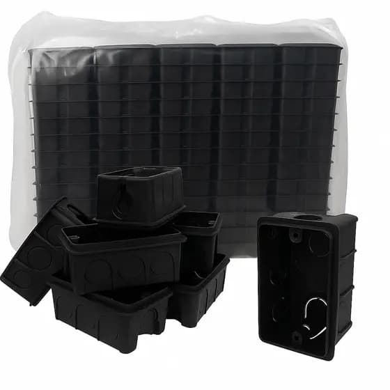 Kit 40 Caixa De Luz 4x2 Amarela Ou Preta Para Embutir