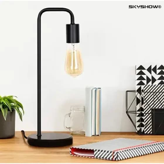 Luminária De Mesa Barcelona Abajur Vintage Elegante Com Fio