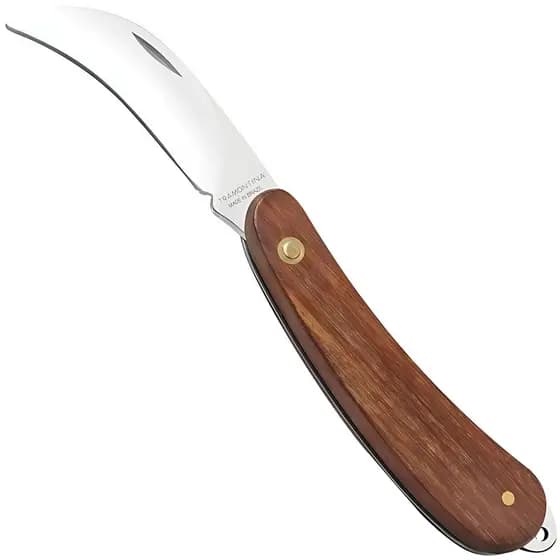 Canivete De Bolso Tramontina Em Aço Inox Com Cabo De Madeira serviço roça pesca fazenda