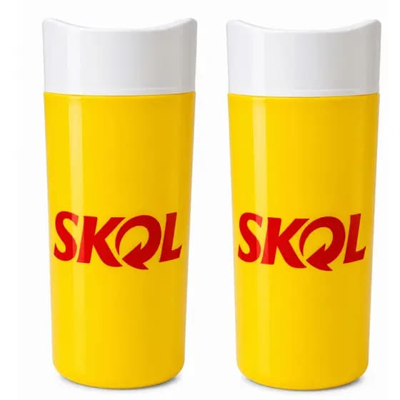 Kit 2 Porta Cervejas Litrao 1lt Cervegela Camisinha Skol