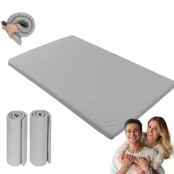 Colchonete Casal Espuma Camping 190x130x5 Dobrável Viagem Passeios