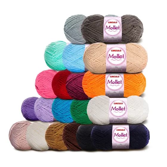Lã Fio Mollet Círculo 100g 200m Novelo - Tricô e Crochê 1/2