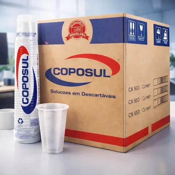 Copo Descartável 180ml Caixa 100/200/500/1000 Unidades Transparente Ideal Escritórios Clínicas Empresas