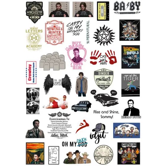 Adesivos Stickers Supernatural Winchesters Sobrenatural