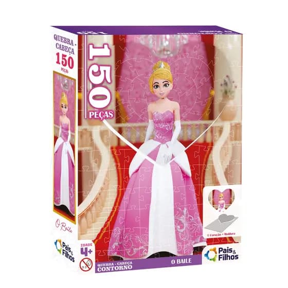 Quebra-Cabeça Contorno - O baile 150 peças Pais & Folhos