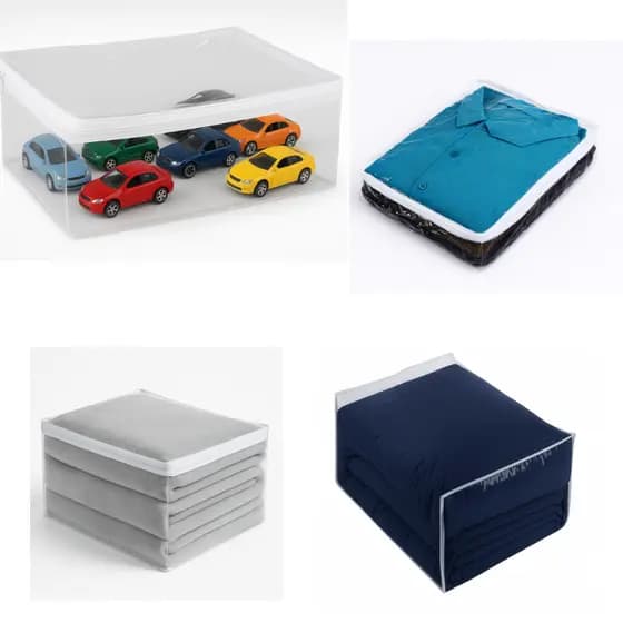 Kit 5 Saco Organizador Multiuso PP P M G Embalagem Pvc Ziper
