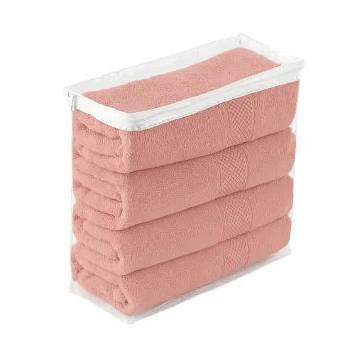 Kit 20 Saco Organizador Embalagem 34 x 40 x 6 Pvc e Zíper Multiuso Guarda Roupa
