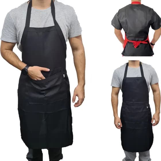 Avental de Frente Oxford Masculino Feminino Com Bolso