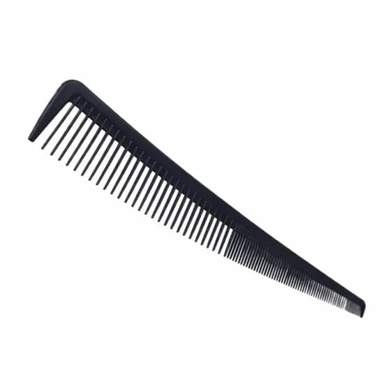Pente de Carbono Antiestático Corte de Cabelo Barba Cônico Profissional Barbeiro Preto