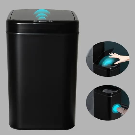 Lixeira Inteligente Sensor Automático Higiênica Antiodor Design Moderno Uso Doméstico Escritório