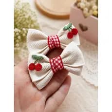 Laço Cereja Infantil Bebê Menina Arco Faixinha Presilha Parzinho Delicado Luxo de cereja laço de cereja de menina tiara