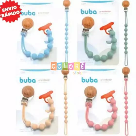 Prendedor De Chupeta De Silicone BPAFREE Bambu Clipe Com Trava Buba Bebê Bico Mordedor Recém Nascido