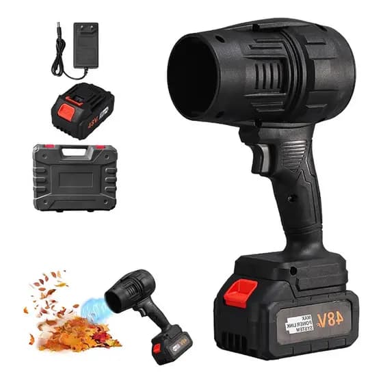 Soprador Folhas Pó Turbo Alta Potência 48v Com 2 Baterias