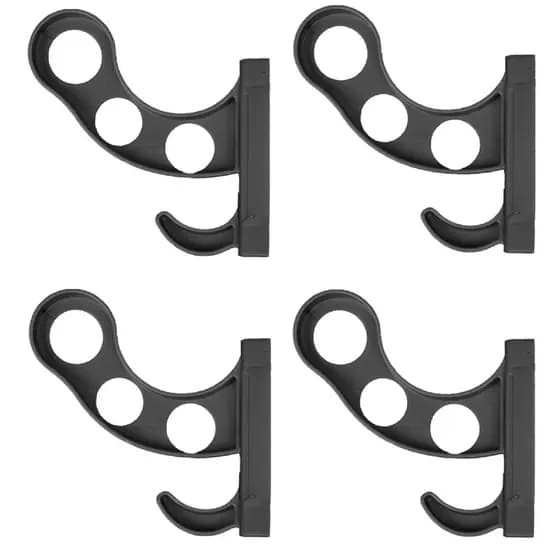 Kit 04 Suporte De Capacete Para Pendurar Gancho Chave Moto Preto
