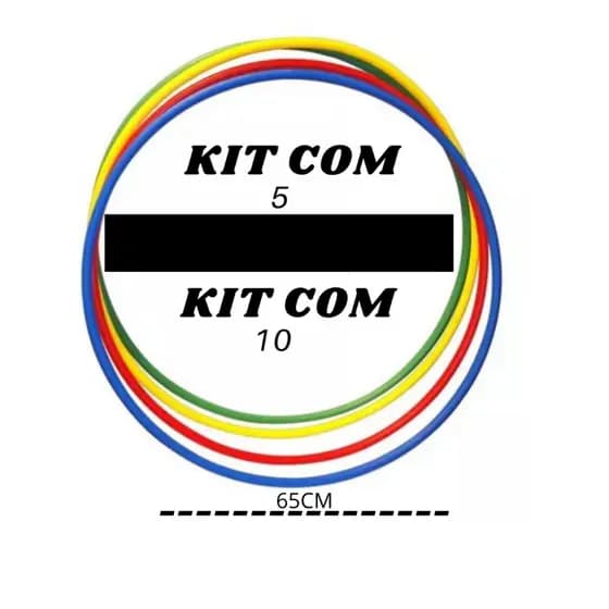 Kit Com 5/Kit Com 10 Bambolês Coloridos 65cm Para Sua Divesão E Atividades Físicas