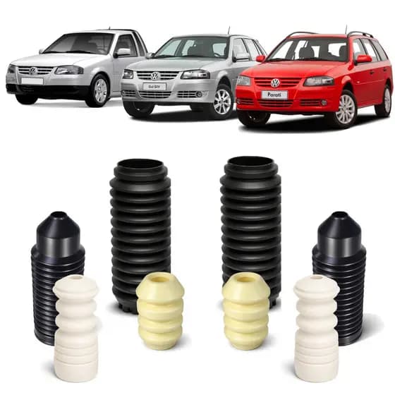 Kit Batente Coifa Amortecedor Dianteiro Traseiro Gol G3 G4