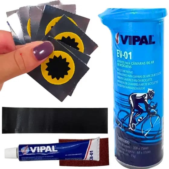 Kit De Reparo E Remendo Manutenção Para Bicicletas Com Remendo Estrela Bike
