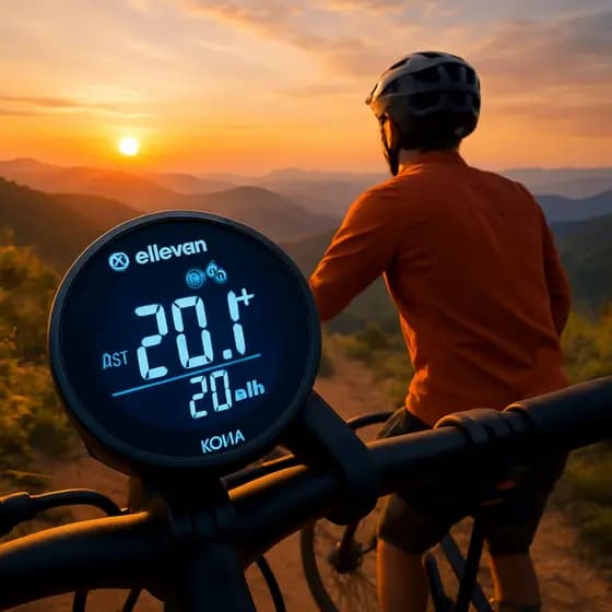 Ciclocomputador ELLEVEN 20 Funções Sem Fio Tela LCD Luz Noturna Resistente Água Velocímetro Bike
