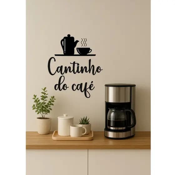Adesivo de Parede Cantinho do Café | Decoração Moderna e Aconchegante ☕