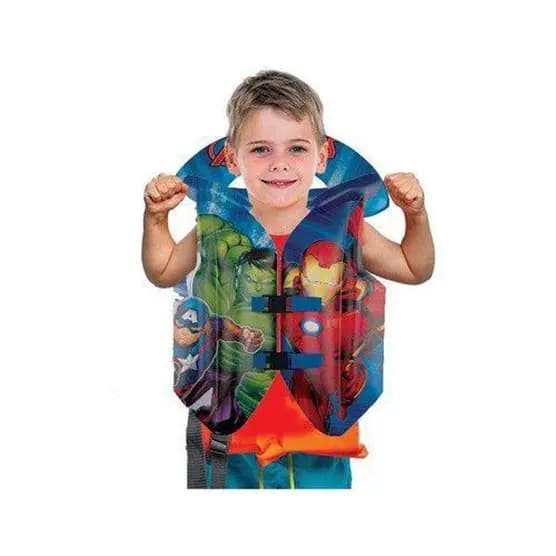 COLETE INFLAVEL AVENGERS VINGADORES - Boia Bote Inflável Infantil - Piscina Praia Lago Represa 43cmx35cm / DYIN-042