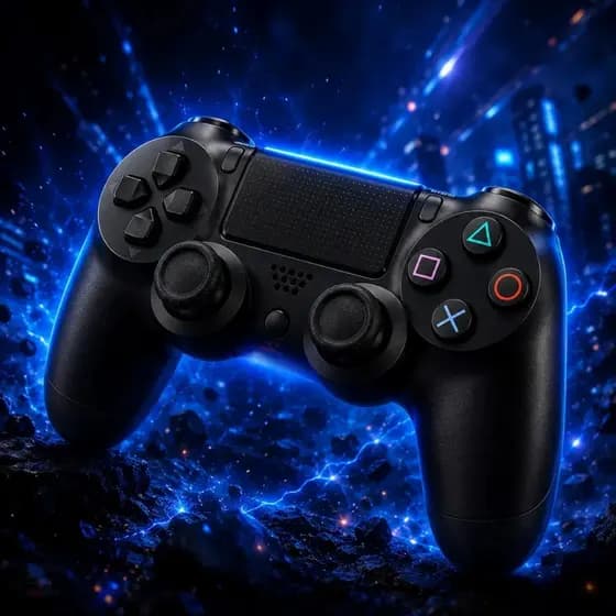 Controle Joystick Sem Fio Compativel Ps4 MadStone Preto