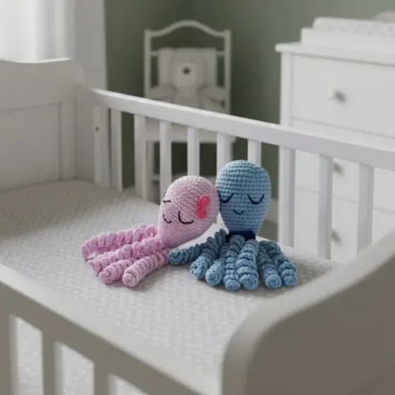 Polvo de amigurumi crochê / recém-nascido