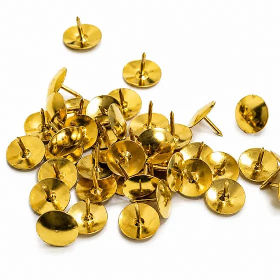 Tachinhas Percevejos Tacha Latonado Dourado 1000 Unidades