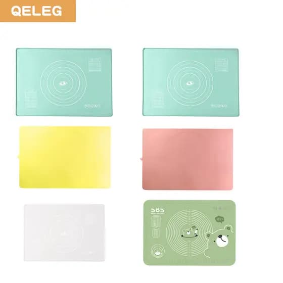 QELEG Tapete de Silicone Multicolorido para Cozinha, Tapete Grande para Amassar Massa 40*60cm, 70*50cm, Tapete de Silico