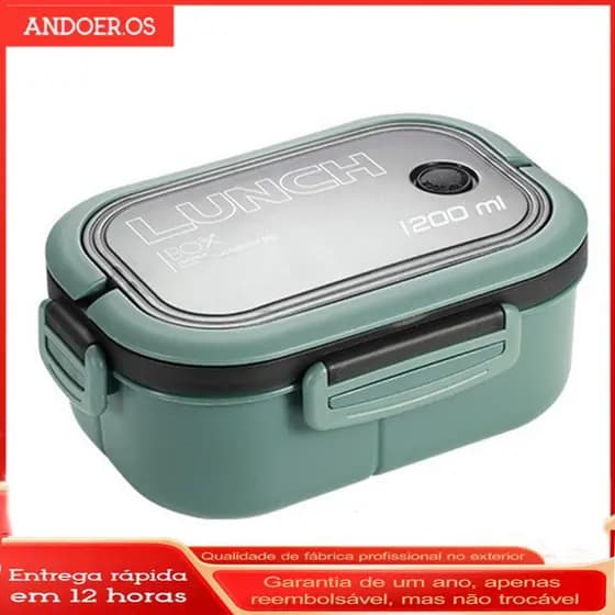 SHUAIGUO Lancheira de 1200ml com divisor de camada dupla Design recipiente à prova de vazamentos tampa de vedação para