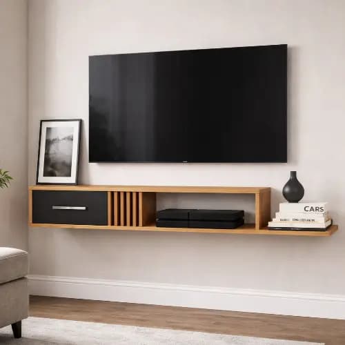 Rack Suspenso MDP 97cm para Sala de Estar e Quarto Mônaco - JM3 Móveis