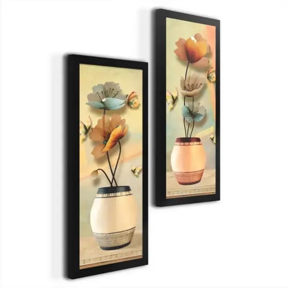 Quadros Decorativos Banheiro Lavabo Sala Cozinha Vaso Flores