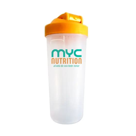 Coqueteleira Shaker de Academia Simples Com Rede 600ml Myc Nutrition