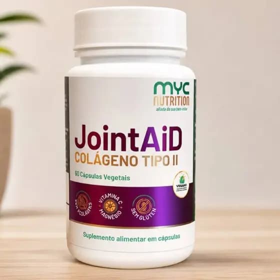 JointAiD Colágeno Tipo II + Magnésio e Vitamina C – 60 Cápsulas Veganas – MYC Nutrition