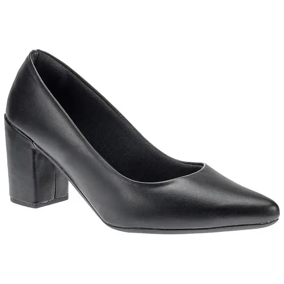 Scarpin Feminino Sapato Social Peep Toe Salto Alto 0,7 Centímetros Moda Confortável Preto / Marrom