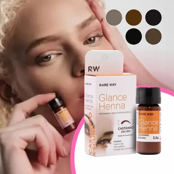 Glance Henna Rena Renna Para Sobrancelhas Rare Way ESCOLHER COR PROMOÇÃO