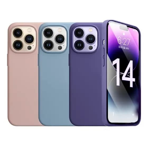 Capa Capinha Silicone P/ iPhone 14 14 Plus 14 Pro 14 Pro Max