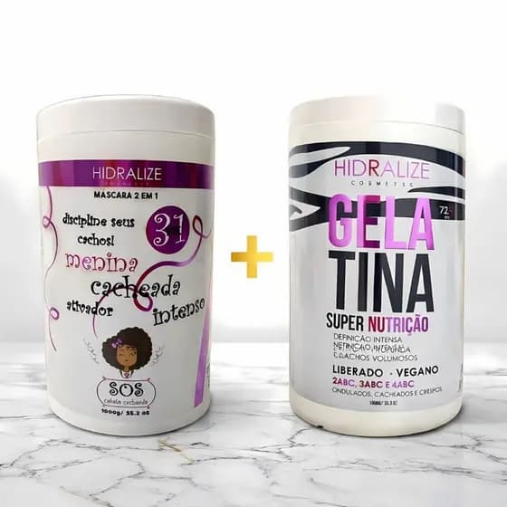 Gelatina Capilar Super Nutrição Creme de Pentear Cachos Definição Hidratação Beleza Cuidados