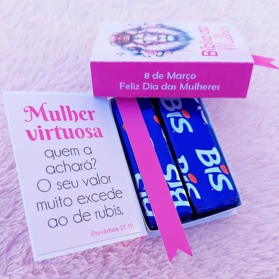 Mini Bíblia Porta Bis Lembrancinha Religiosa Dia das Mulheres Presente Evangélico Feminino Igreja