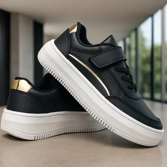 Tenis Infantil Feminino Casual Branco Retrô Clássico Original Menina Force Leve e Macio