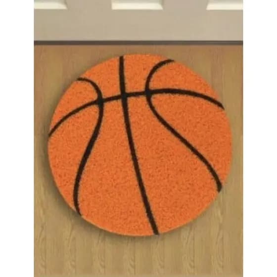 Capacho Tapete de esporte bola de Basquete no formato./ 0,60 x 0,60 cm.