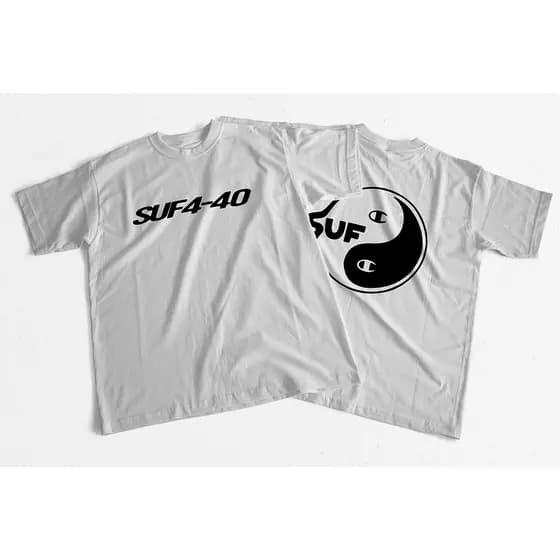 Camiseta SufGang Cham. Ying Yang Camisa Streetwear Algodão Confortável Estilo Moda Unissex Envio imediato