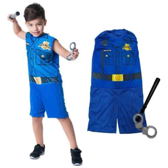Fantasia de Policial para meninos, fantasia de carnaval, fantasia de Halloween, fantasia infantil
