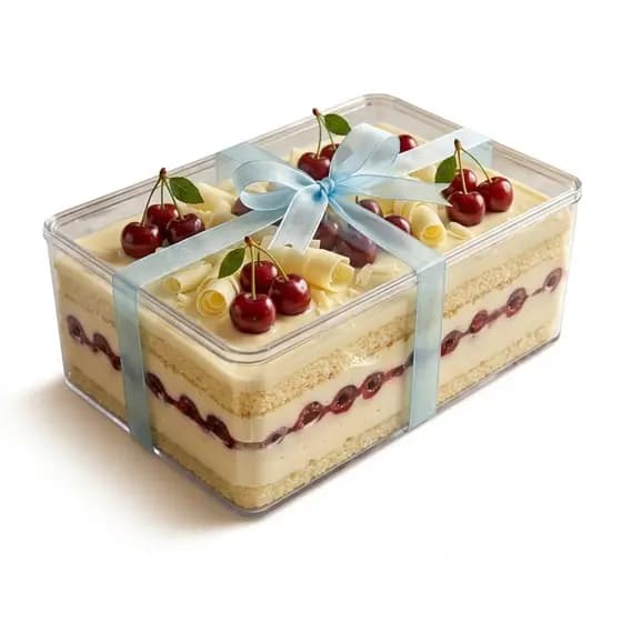 Kit 10 Cake Box Com Tampa Sobremesa Caixa Acrílico