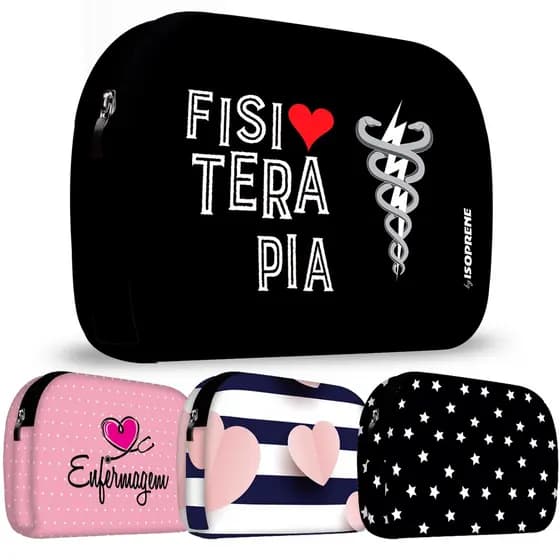Necessaire em Neoprene - ISOPRENE - Linha Black - Diversas Estampas
