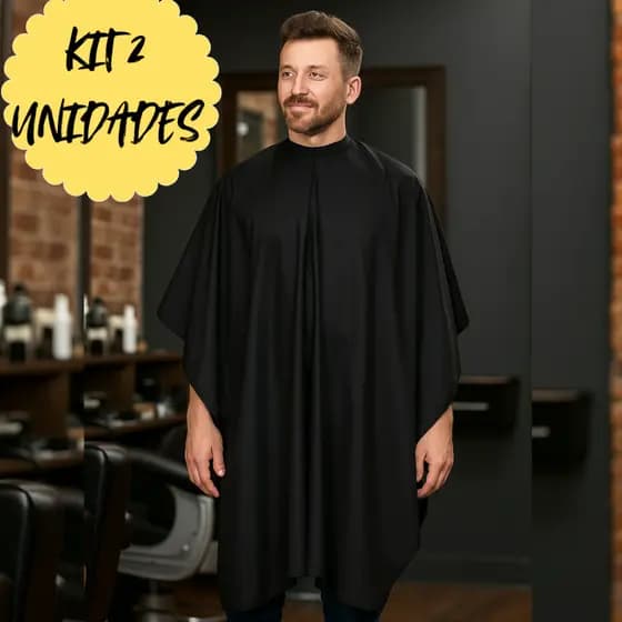 Kit com 2 Capas Para Corte de Cabelo Barbearia Unisex Salão 1,00m x 1,40m Promoção