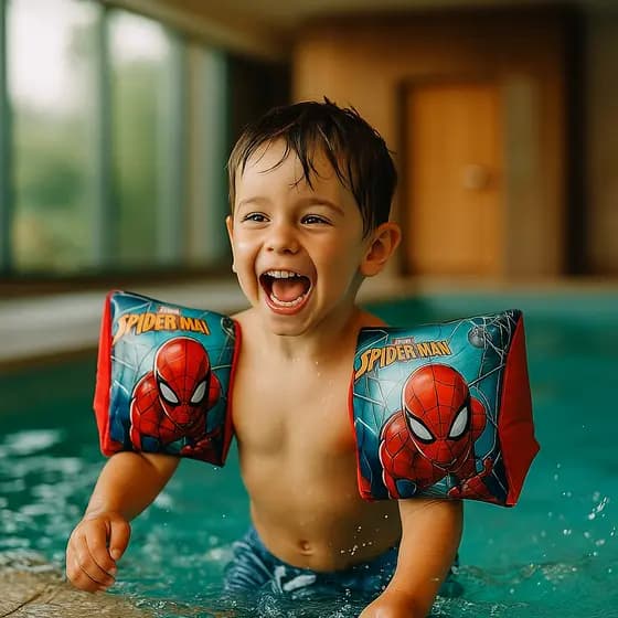 Kit 02 Boias de Braço Para Piscina Natação Homem Aranha Crianças Segura