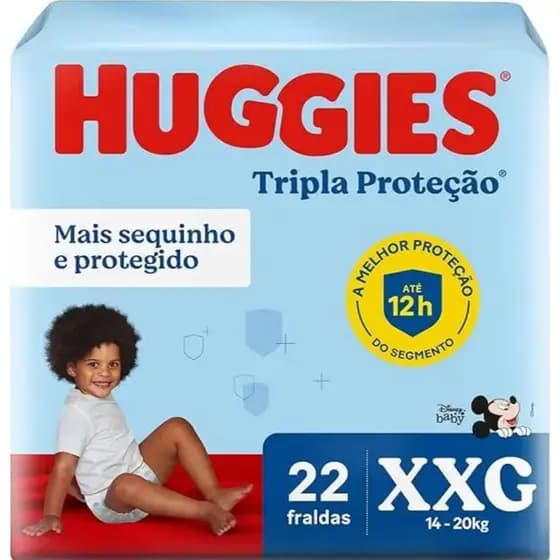 Fralda Huggies Tripla Proteção XXG - 22 Fraldas