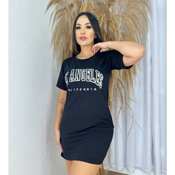 KIT 10 VESTIDO CAMISETÃO CURTO LOS ANGELES