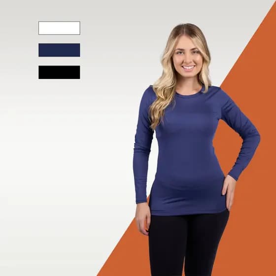 Camiseta térmica feminina praia proteção UV 50+ segunda pele dry fit