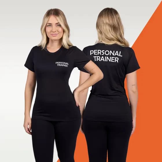 Kit 5 baby look Personal Trainer básica treino malha fria 100% poliamida